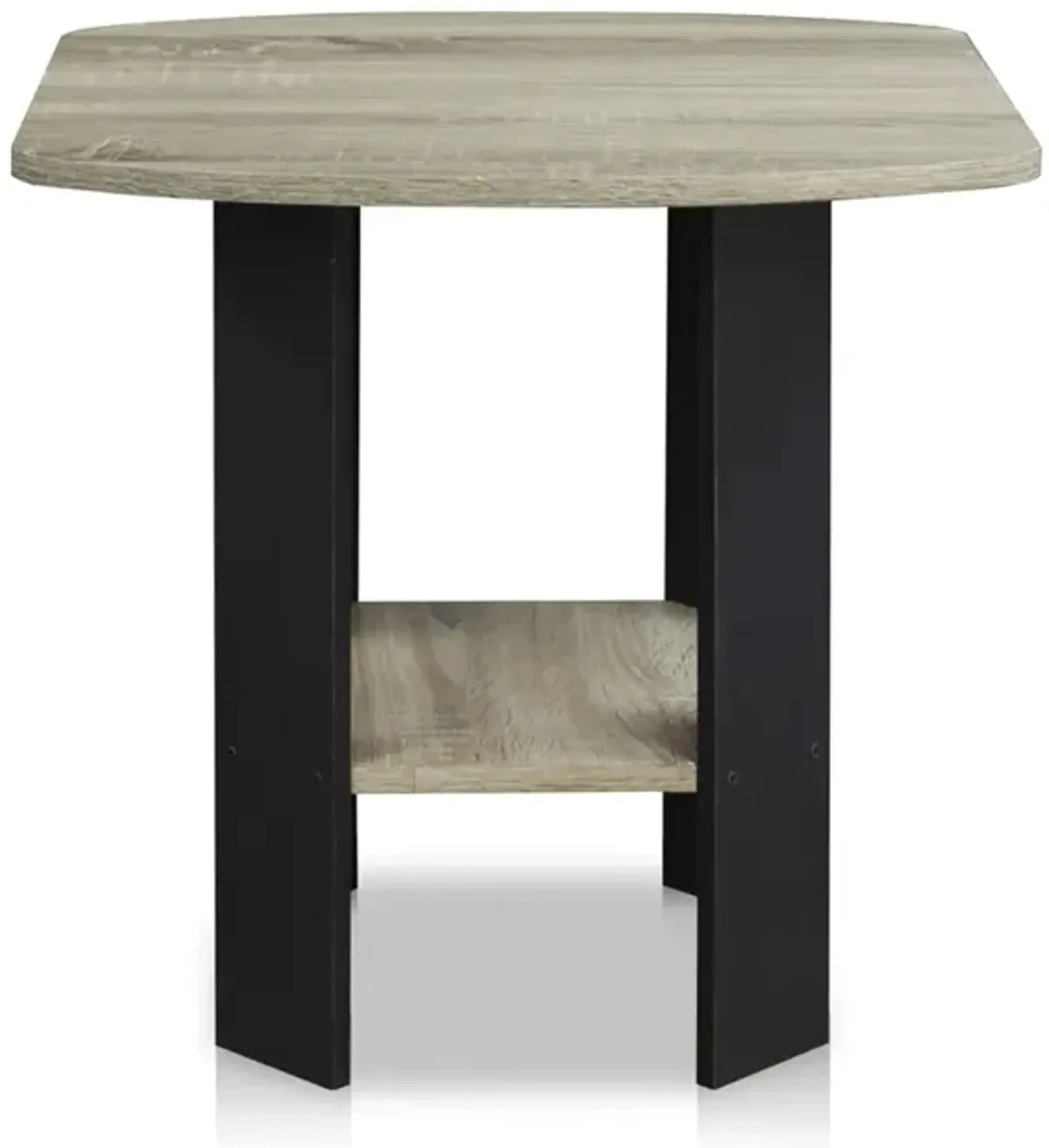 Simple Design End/Side Table, Oak Grey/Black