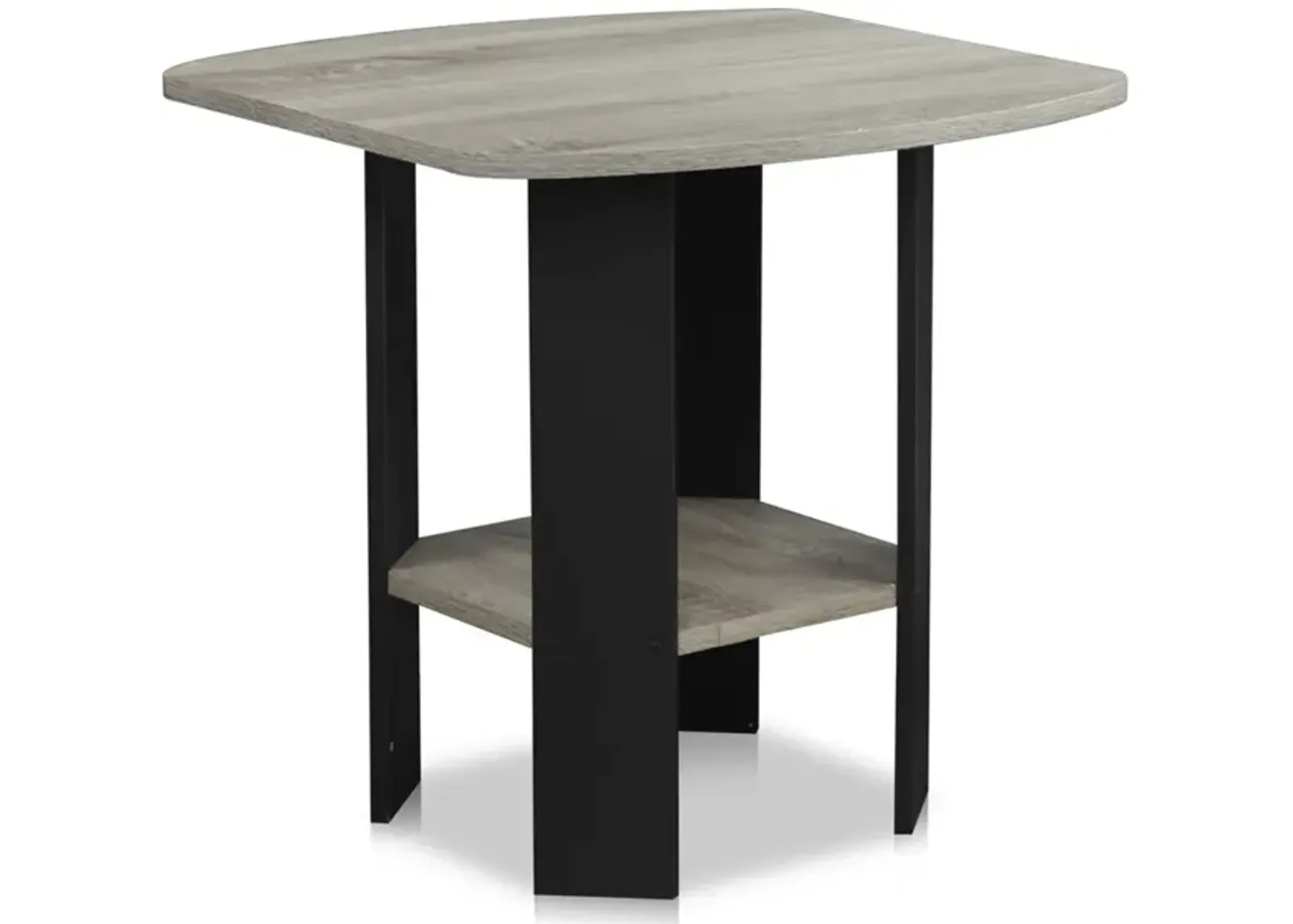 Simple Design End/Side Table, Oak Grey/Black