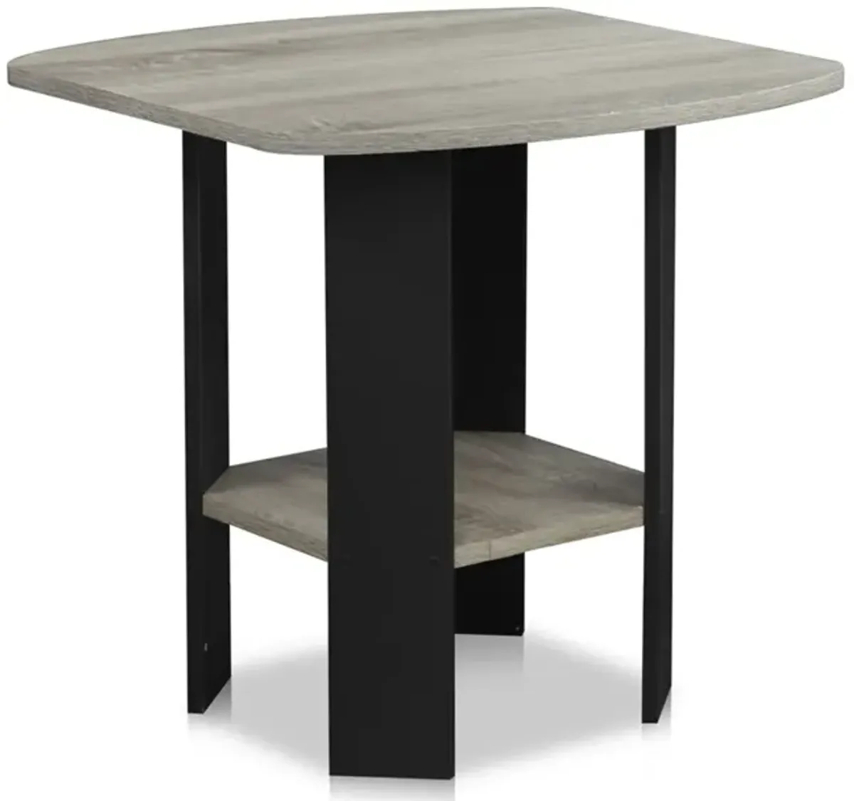 Simple Design End/Side Table, Oak Grey/Black