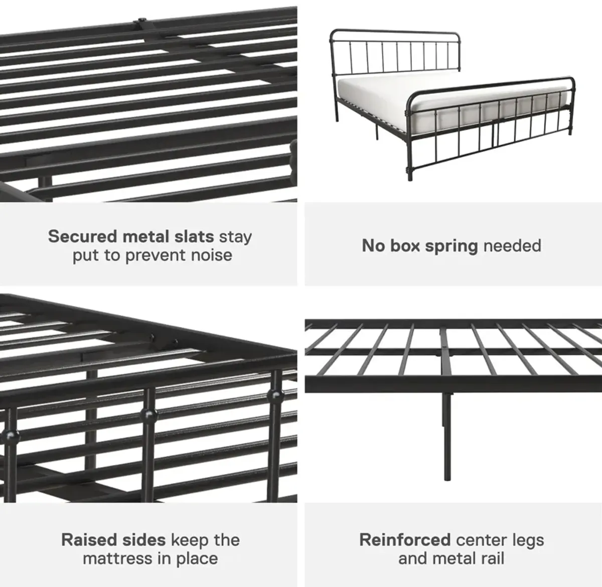 Wyn Metal Black Bed