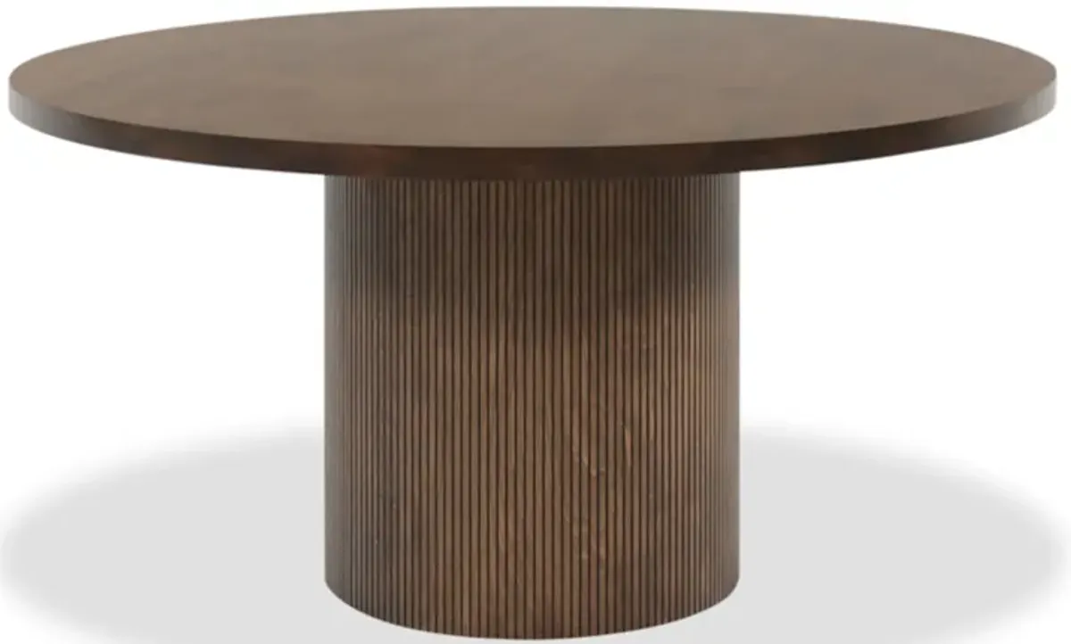 Canadel Furniture|Modern Round Wood Dining|60" Round Reeded Dining Table|Dining Round Table