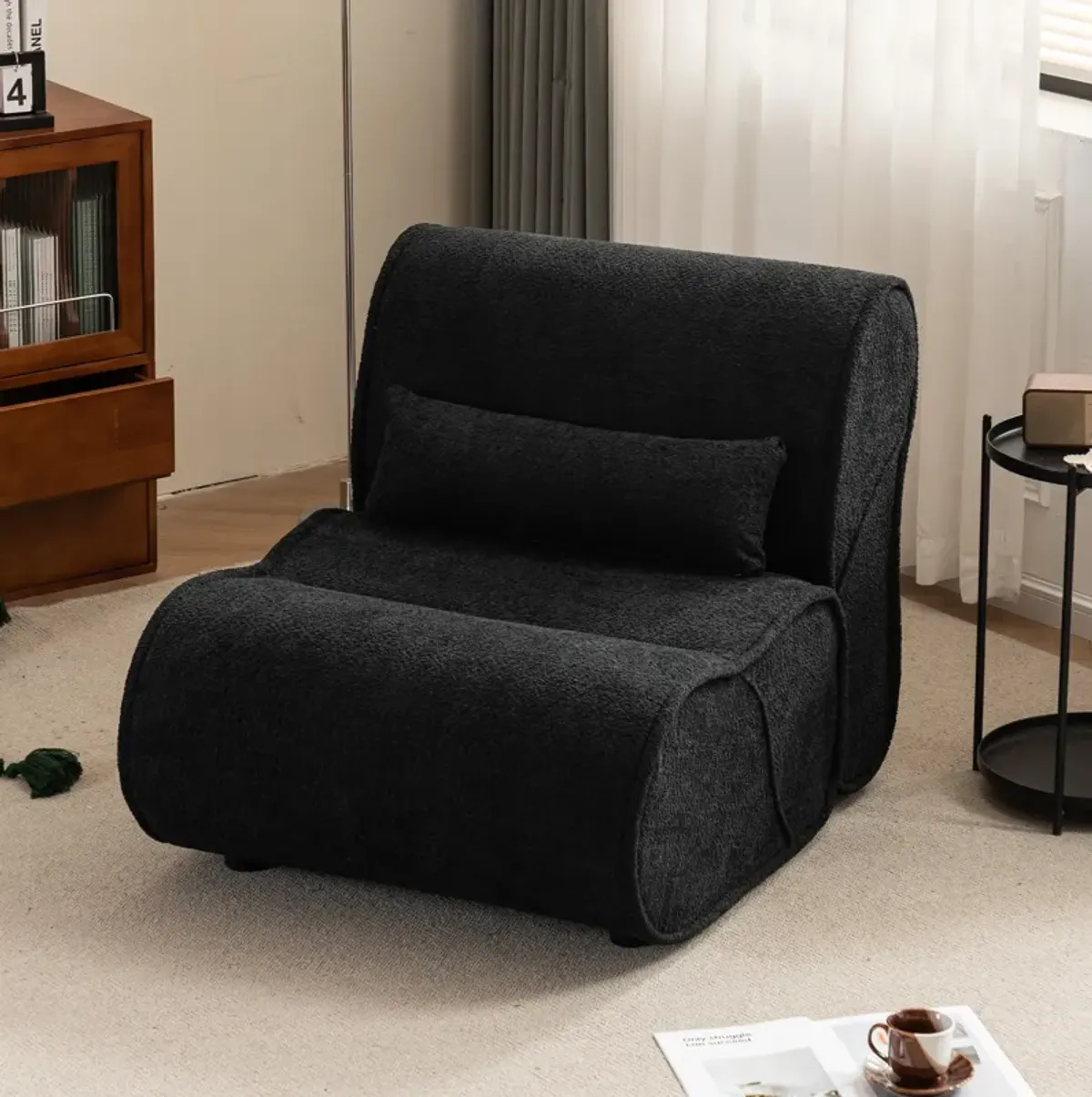 Merax Velvet Single Sofa Recliner Chair