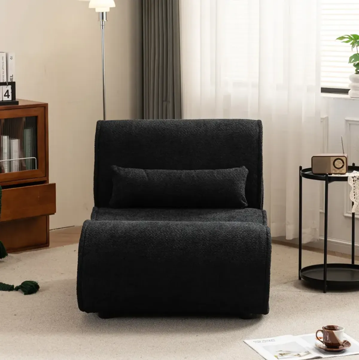 Merax Velvet Single Sofa Recliner Chair