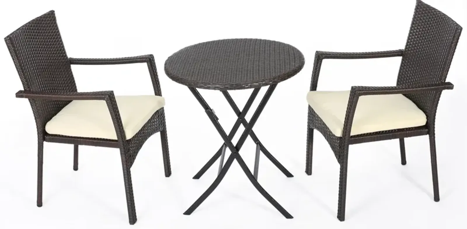 Water-Resistant, Foldable Bistro Set with Long-Lasting Rattan Finish