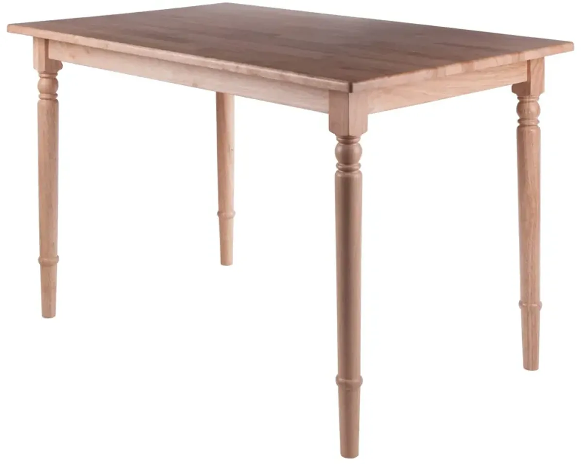 Ergode Wood Ravenna Dining Table - Vintage Charm, Solid Wood, Natural Finish - Seats 4, 47" Width - Farmhouse Style - Easy Assembly - Dimensions: 30.3"H x 47.2"W x 30.3"D