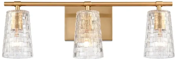 Lightweave 22'' Brass Wide 3-Light Vanity Light