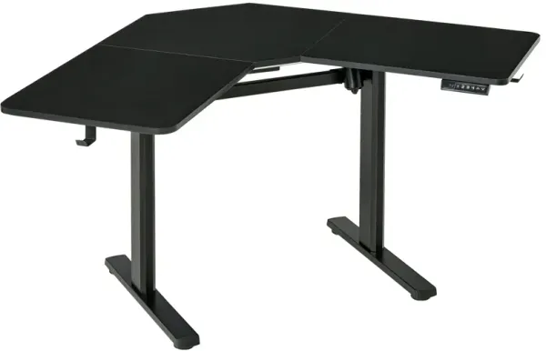 Electric Standing Desk: Black, Height-Adjustable, Spacious Desktop