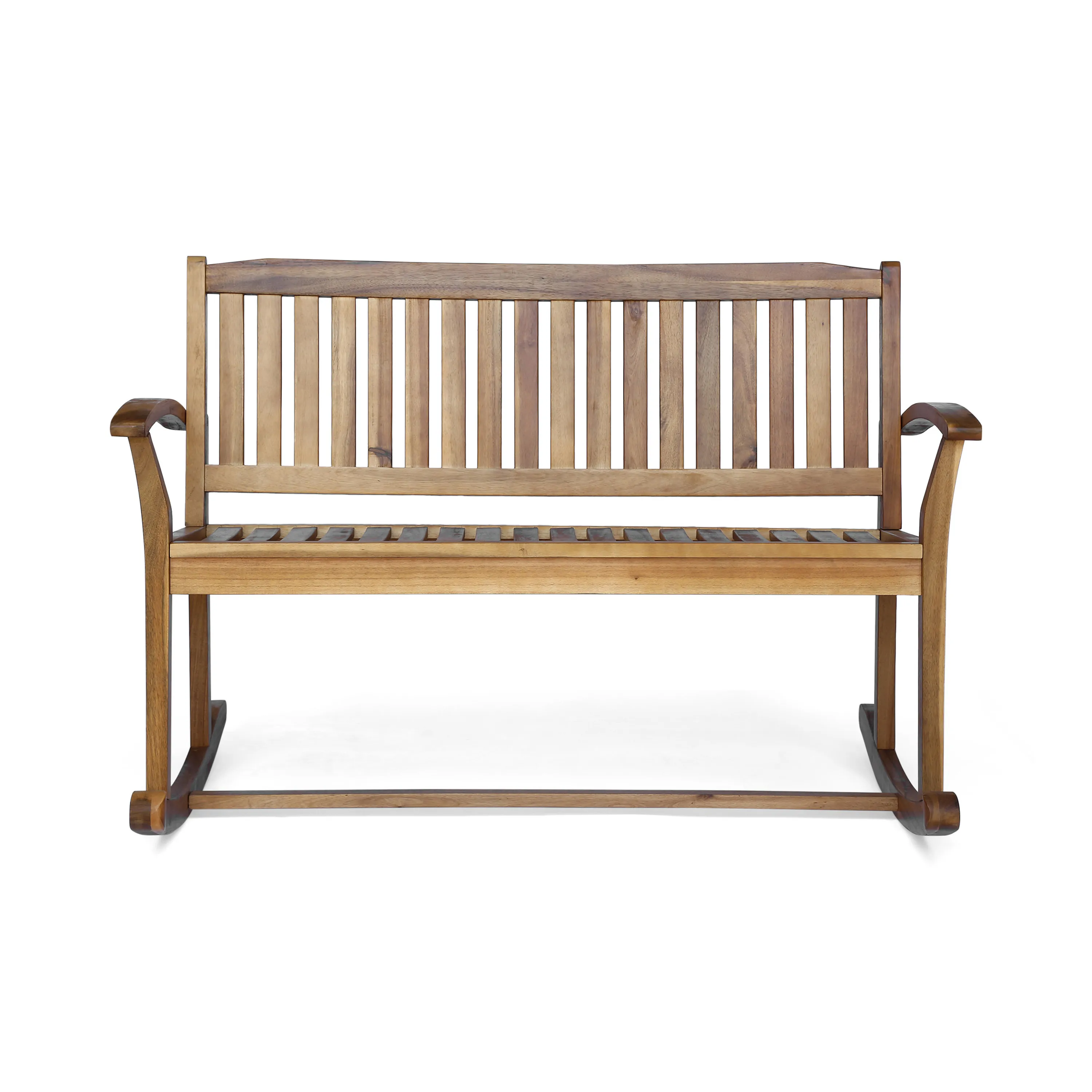 Merax Modern Nursery Rocking Loveseat Wooden Chair