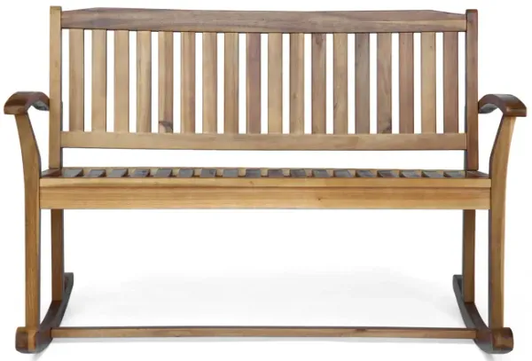 Merax Modern Nursery Rocking Loveseat Wooden Chair