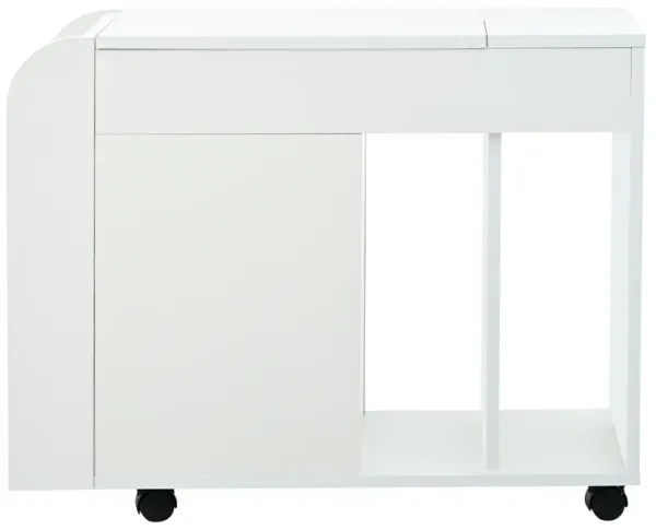 Merax Multifunctional Extendable End Table with Wheels