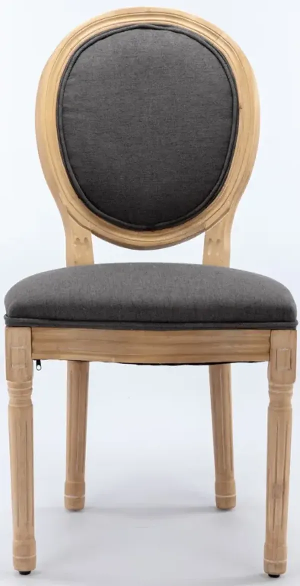 Streamdale French Style Dark Gray Dining Chairs (Set of 2)