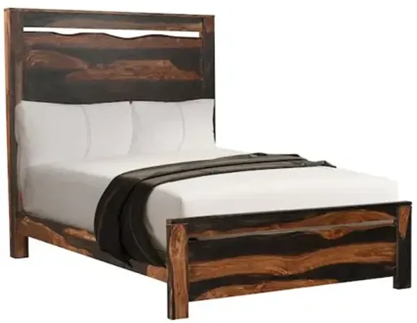 Taran Designs Marin Live Edge Solid Wood Queen Panel Bed