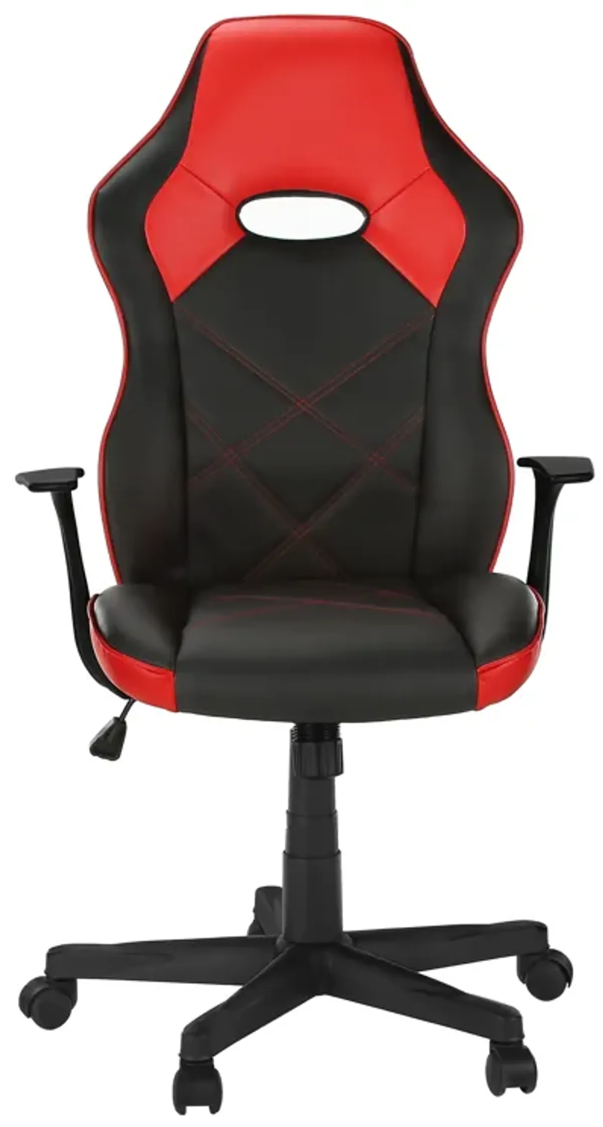 Monarch Specialties I 7327 Office Chair, Gaming, Adjustable Height, Swivel, Ergonomic, Armrests, Computer Desk, Work, Pu Leather Look, Metal, Red, Black, Contemporary, Modern