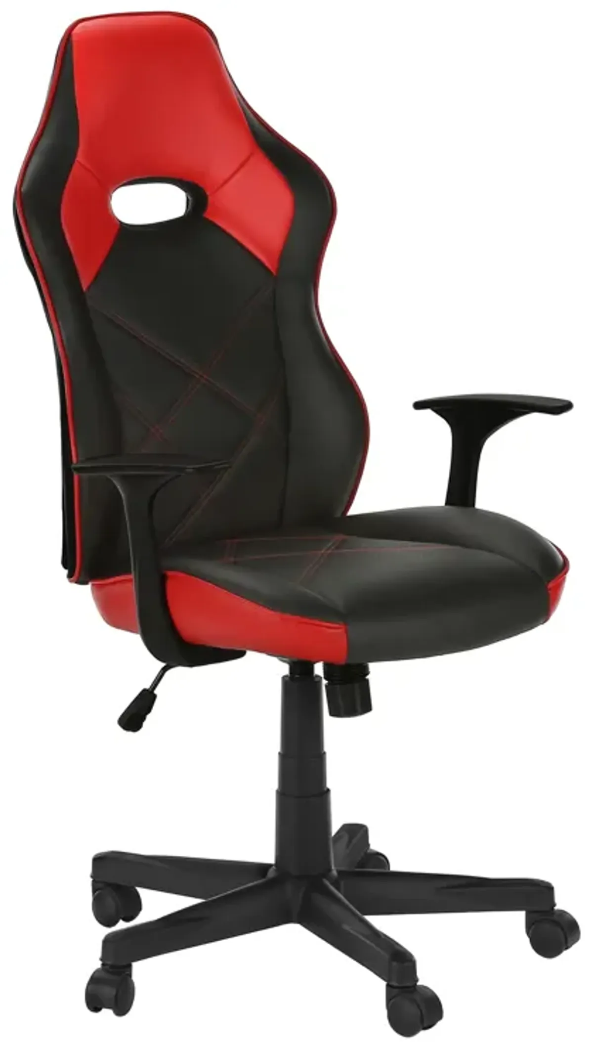 Monarch Specialties I 7327 Office Chair, Gaming, Adjustable Height, Swivel, Ergonomic, Armrests, Computer Desk, Work, Pu Leather Look, Metal, Red, Black, Contemporary, Modern