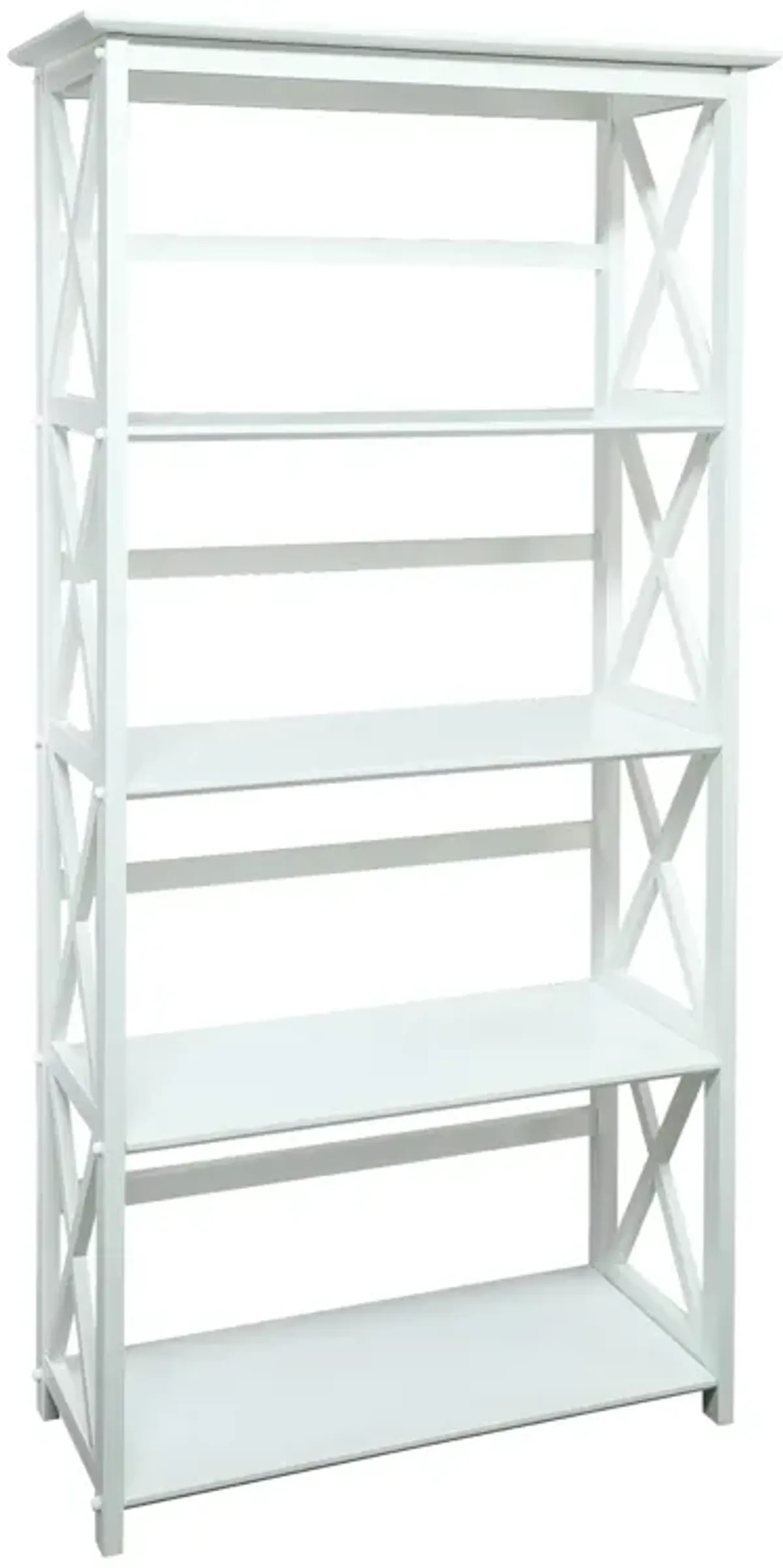 Casual Home Montego Bookcase, 5-Shelf, White,324-51