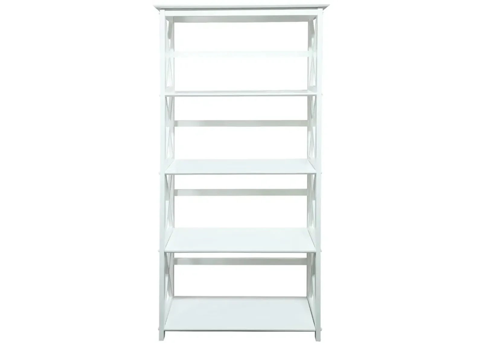 Casual Home Montego Bookcase, 5-Shelf, White,324-51