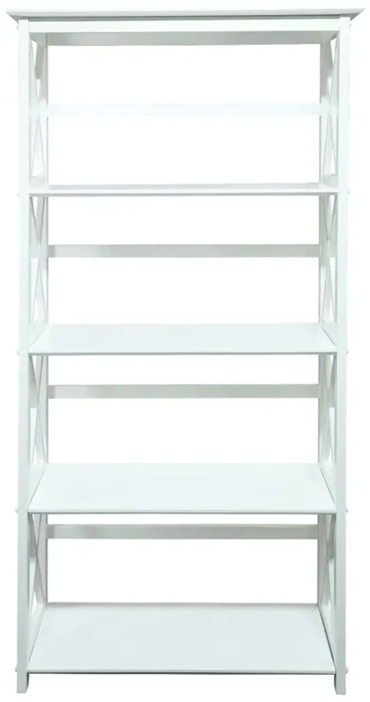 Casual Home Montego Bookcase, 5-Shelf, White,324-51