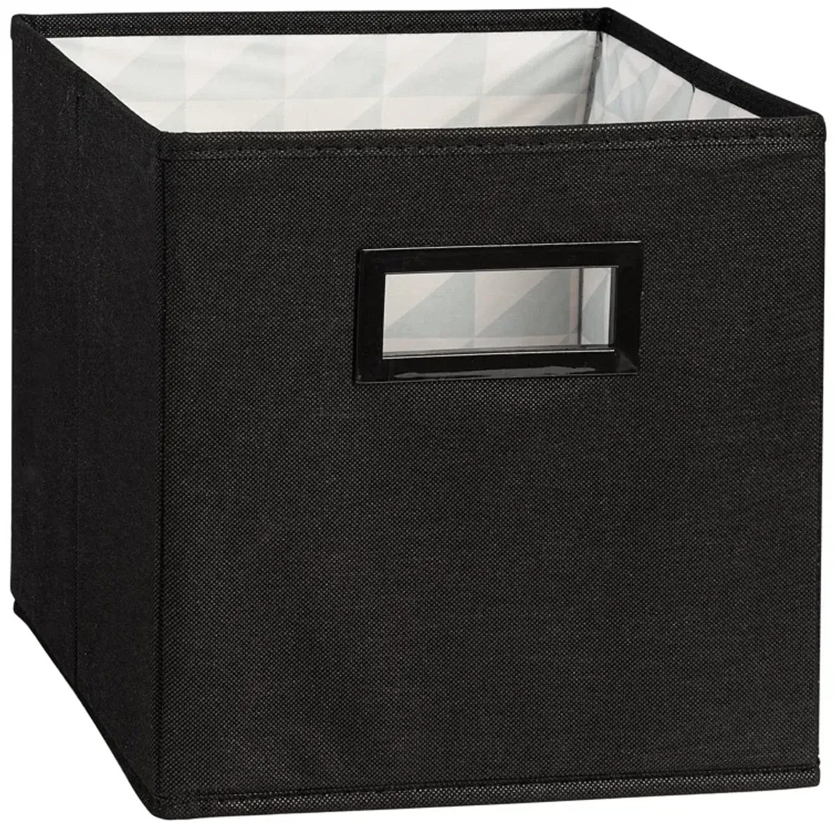 10.75" Fabric Cube Bin, Black