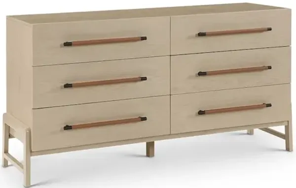 Meridian Furniture Kaya Natural Vegan Leather Dresser