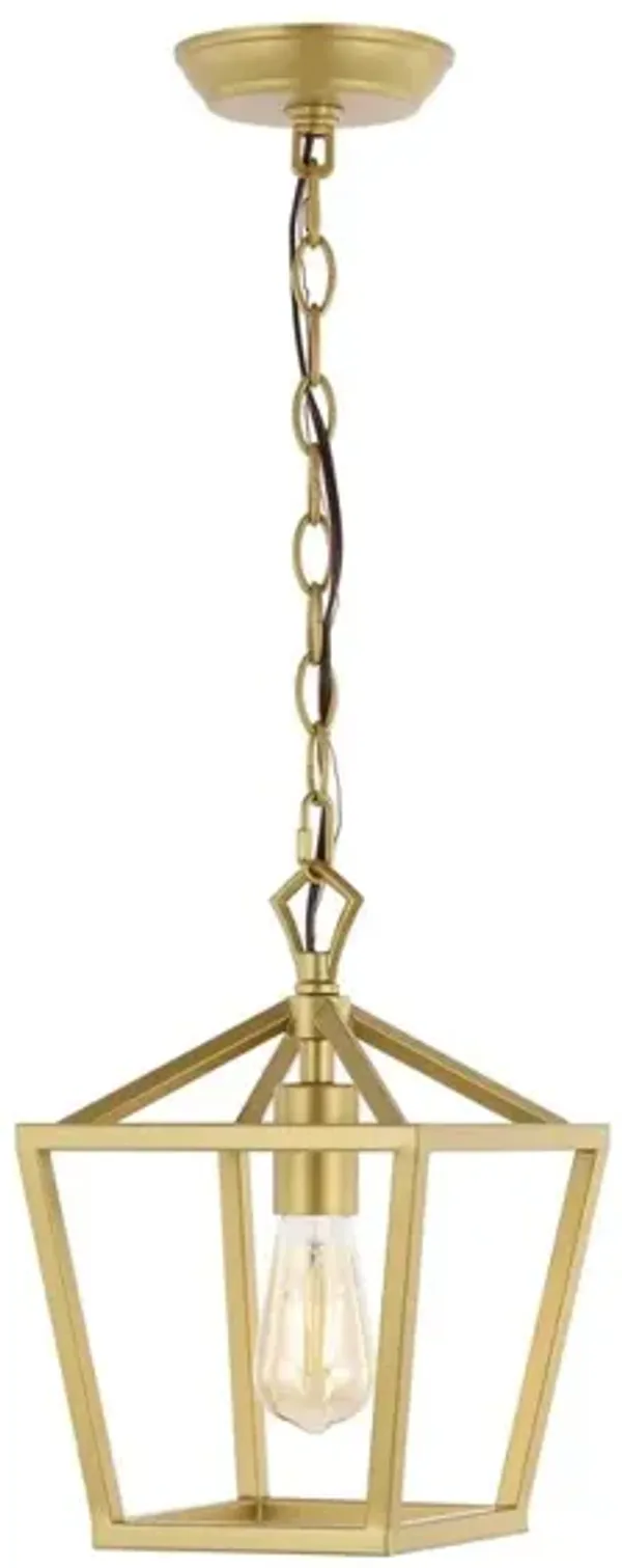 Oslin 1-Light Vintage Farmhouse Iron Chain Pagoda LED Pendant