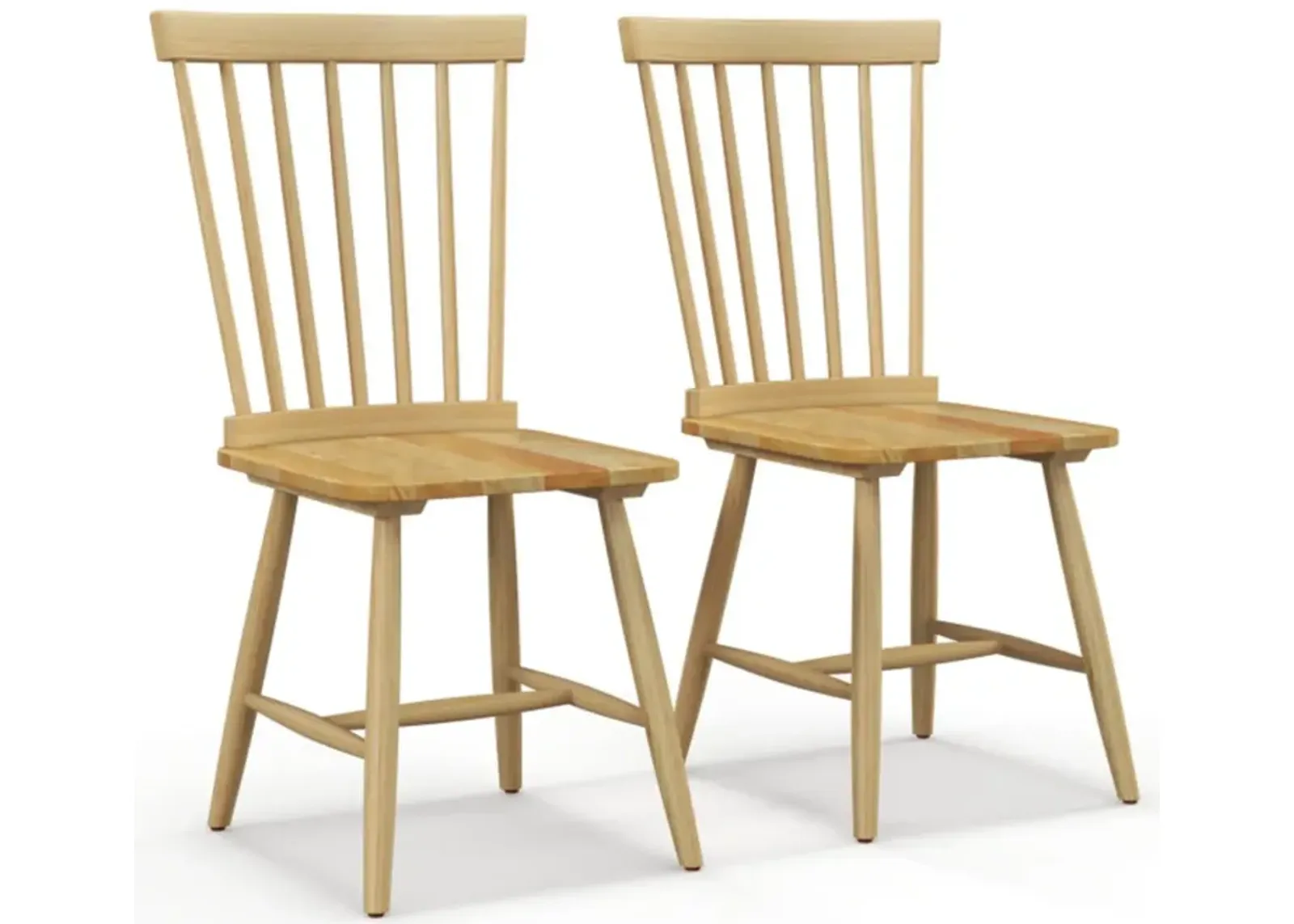 Hivvago Set of 2 Windsor Dining Chairs with High Spindle Back