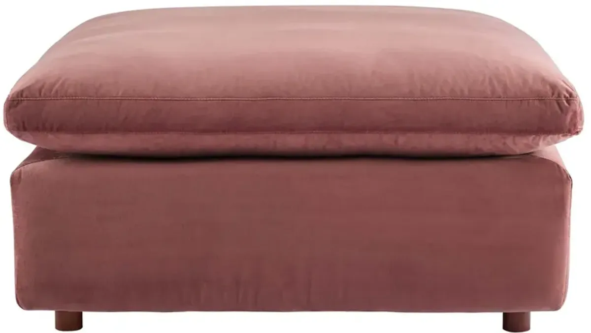 Commix Down Filled Overstuffed Performance Velvet Ottoman