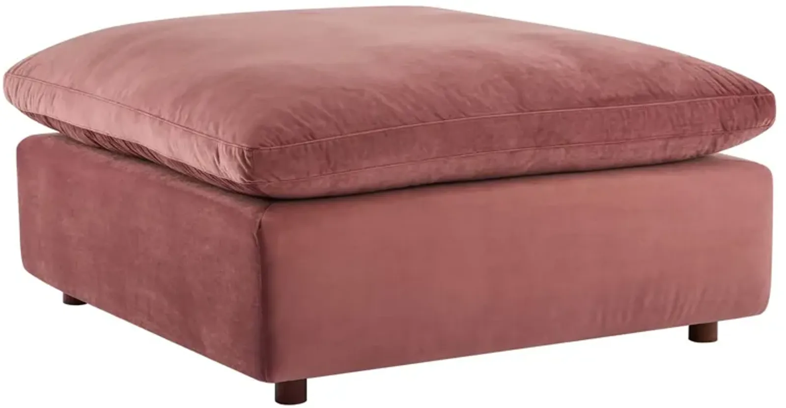 Commix Down Filled Overstuffed Performance Velvet Ottoman