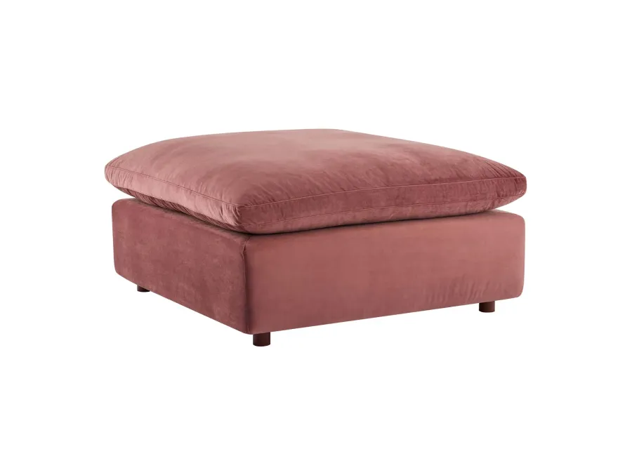 Commix Down Filled Overstuffed Performance Velvet Ottoman