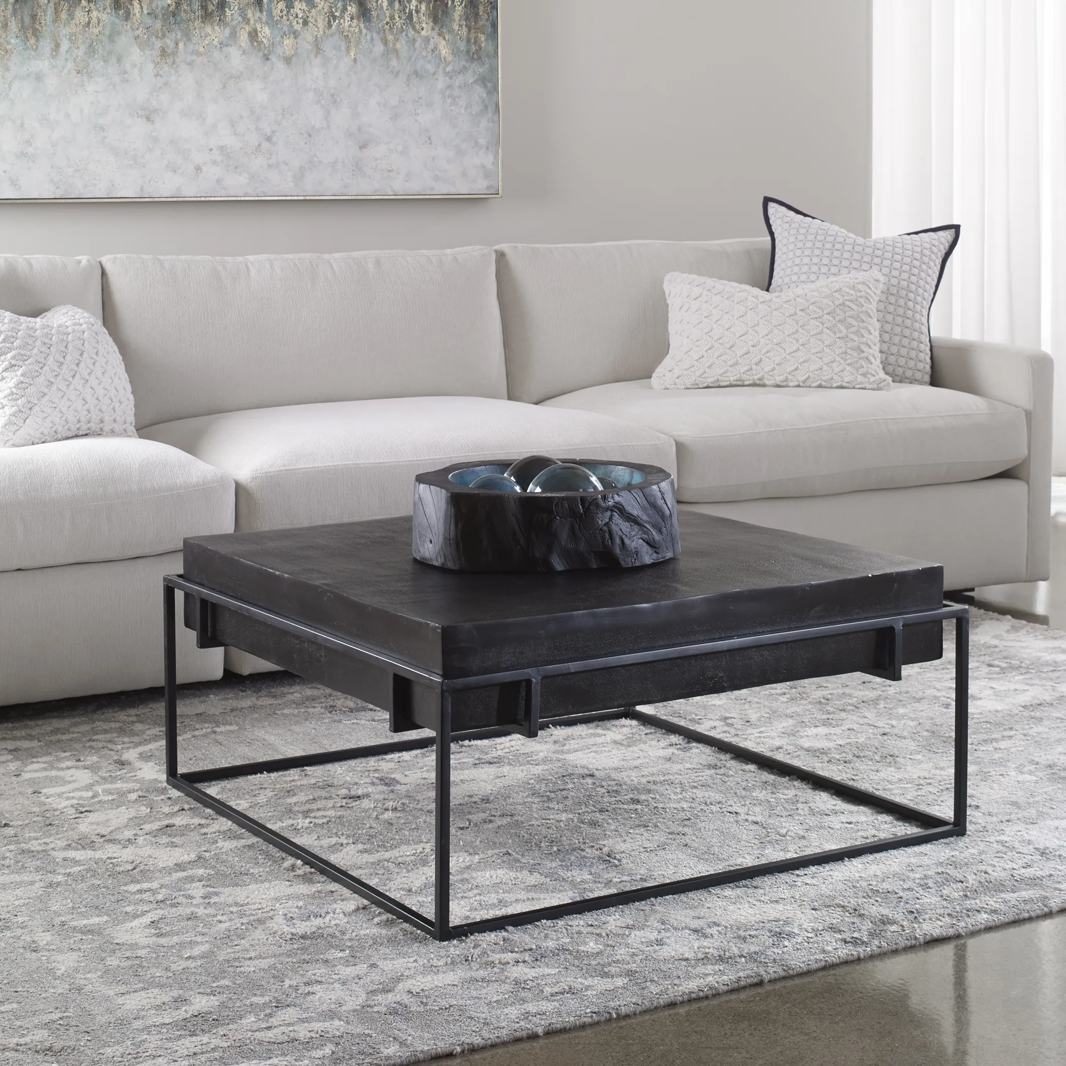 Telone Modern Black Coffee Table