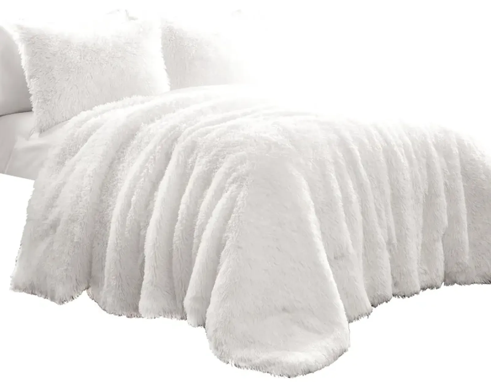 Emma Faux Fur Oversized Comforter 2-Pc Set