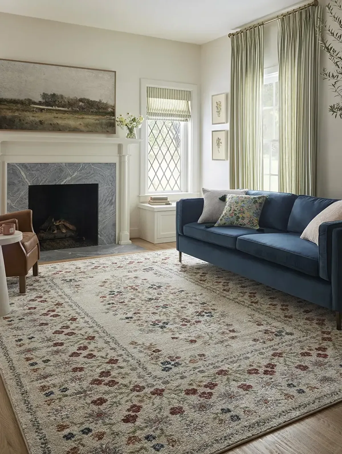 Laurel LAU-02 Linen 2''8" x 10' Rug by Rifle Paper Co.
