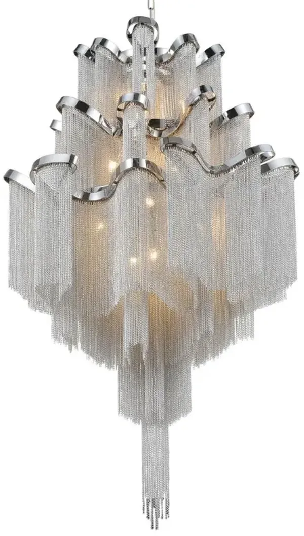 CWI Lighting Daisy 17 Light Down Chandelier With Chrome Finish