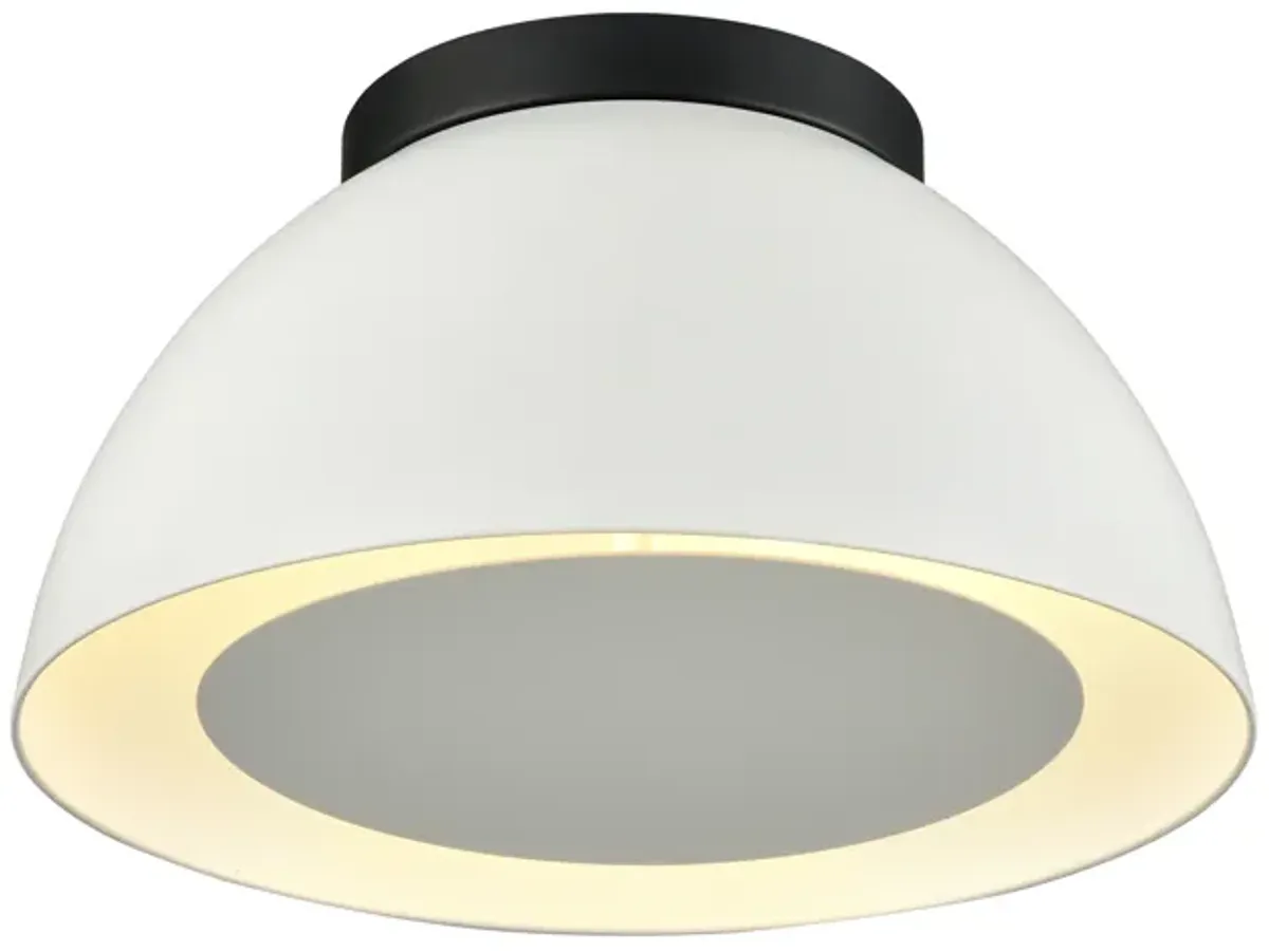 Pelham 10'' Wide 2-Light White Flush Mount