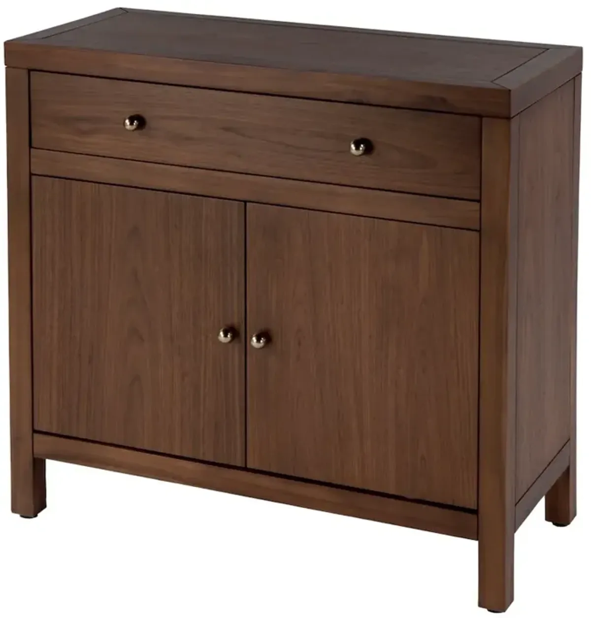 Butler Specialty Nora 31 in. W Wood 1 Drawer 2 Door Accent Storage Cabinet, Medium Brown