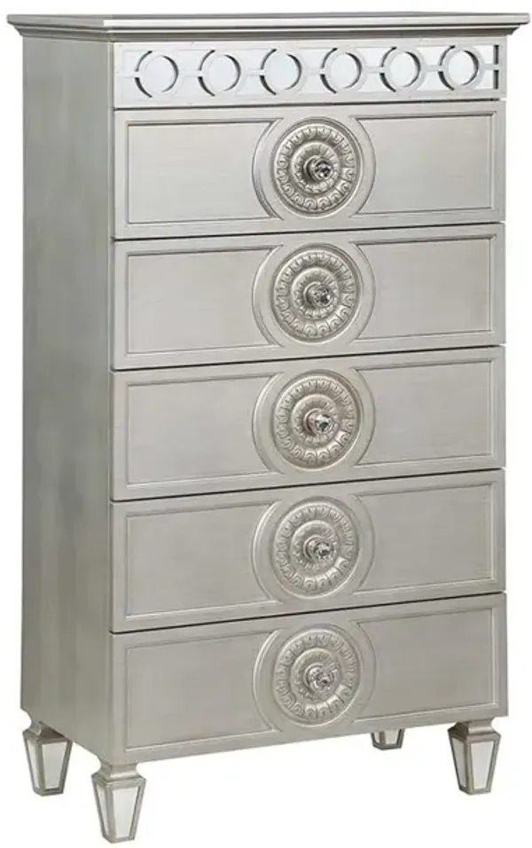 Acme Varian Silver & Mirrored Finish Chest