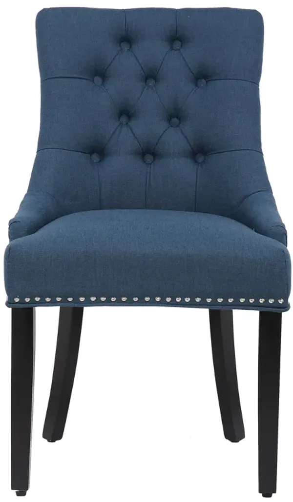 WestinTrends Upholstered Wingback Button Tufted Dining Chair