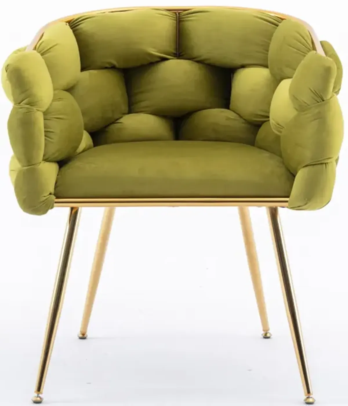 Olive Green Velvet Leisure Sofa Chair