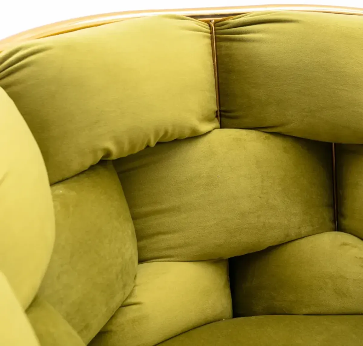 Olive Green Velvet Leisure Sofa Chair