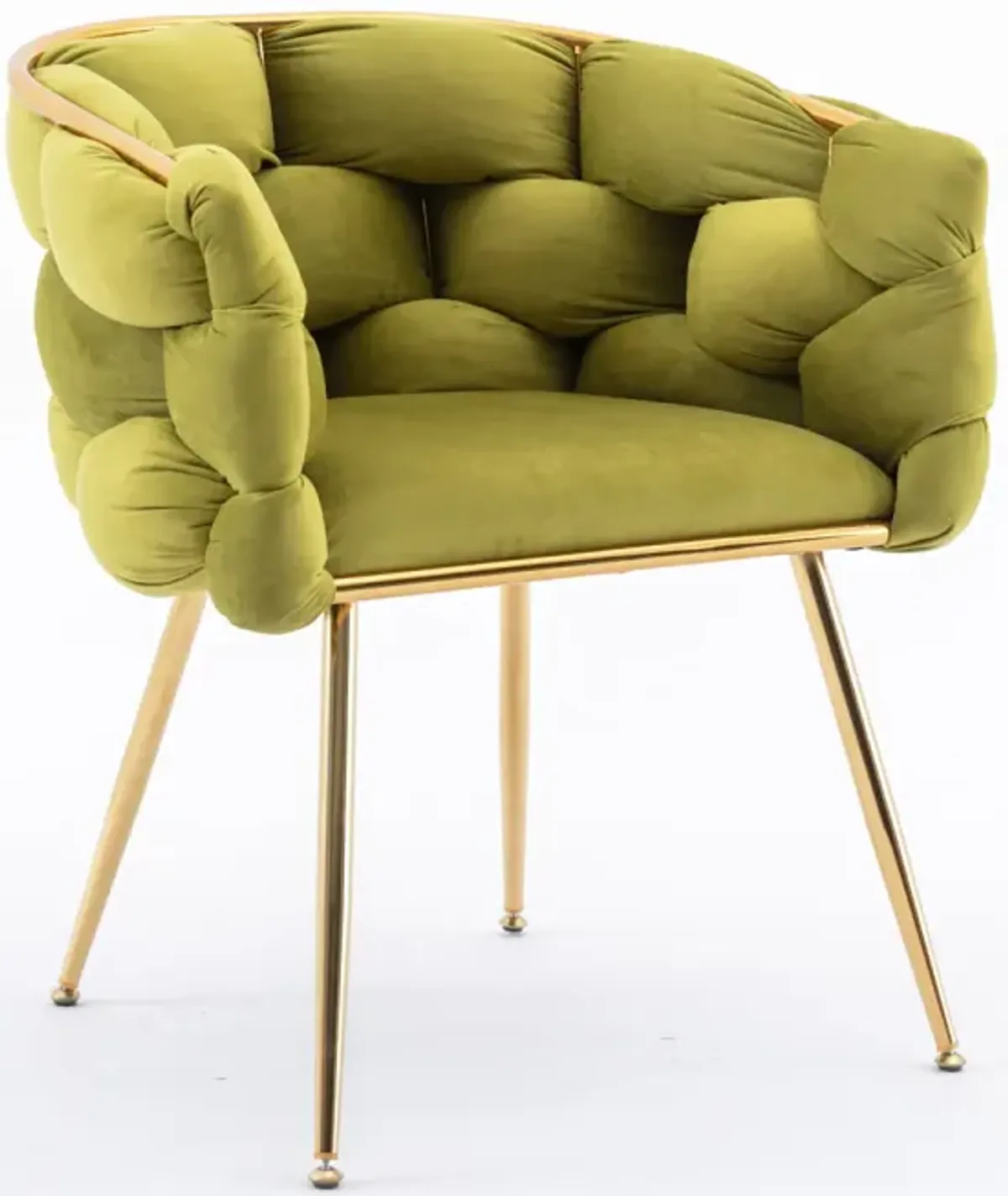 Olive Green Velvet Leisure Sofa Chair