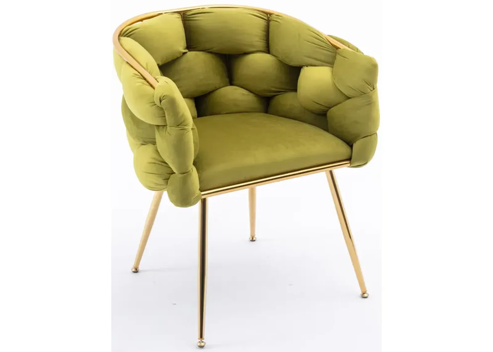 Olive Green Velvet Leisure Sofa Chair