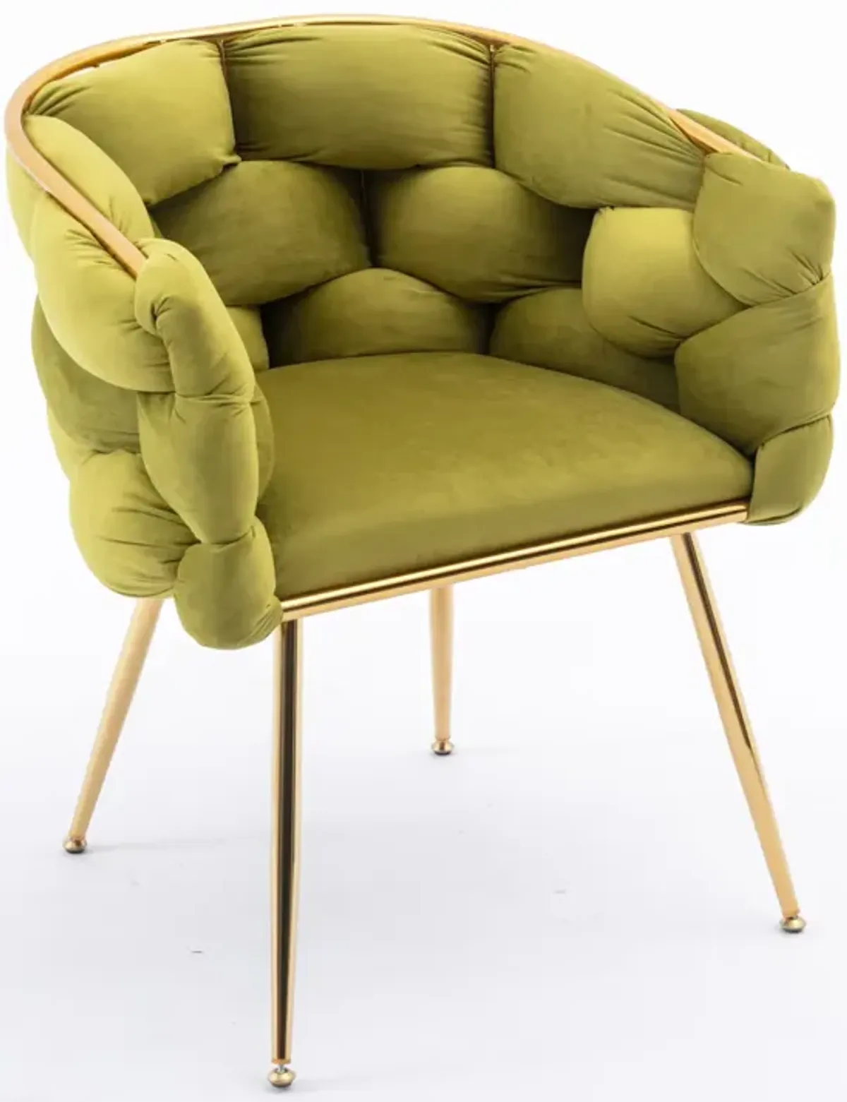 Olive Green Velvet Leisure Sofa Chair