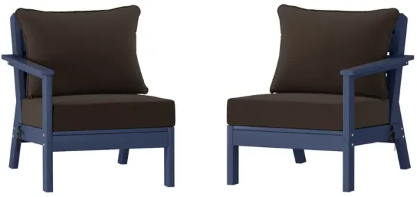 WestinTrends Outdoor Patio HDPE Loveseat Sofa with Patio Cushions