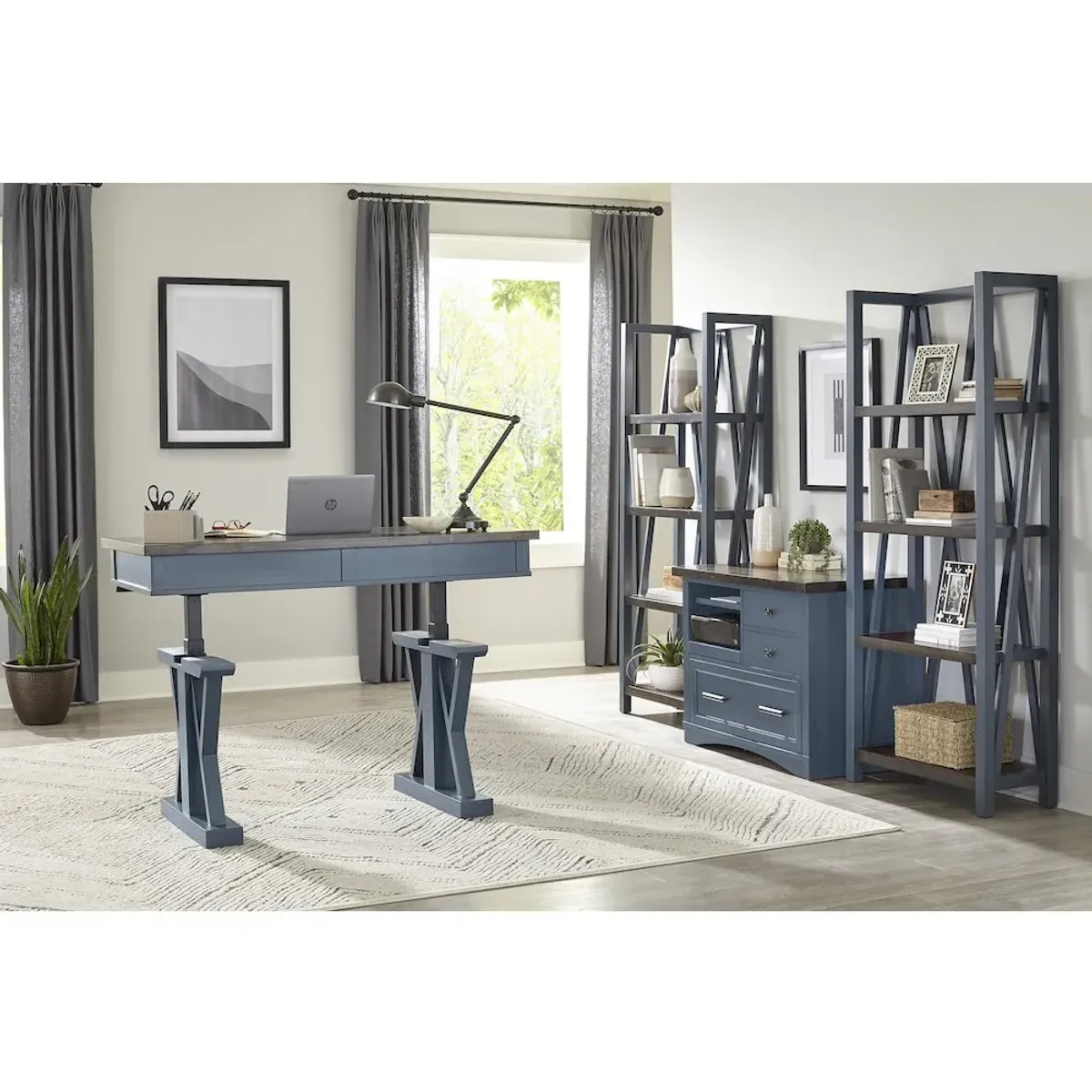 Parker House Furniture Parker House Americana Modern - Denim Functional File with Power Center