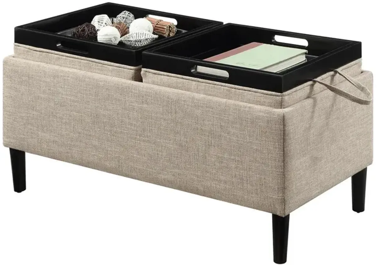 Convience Concept, Inc. Designs4Comfort Magnolia Storage Ottoman with Reversible Trays