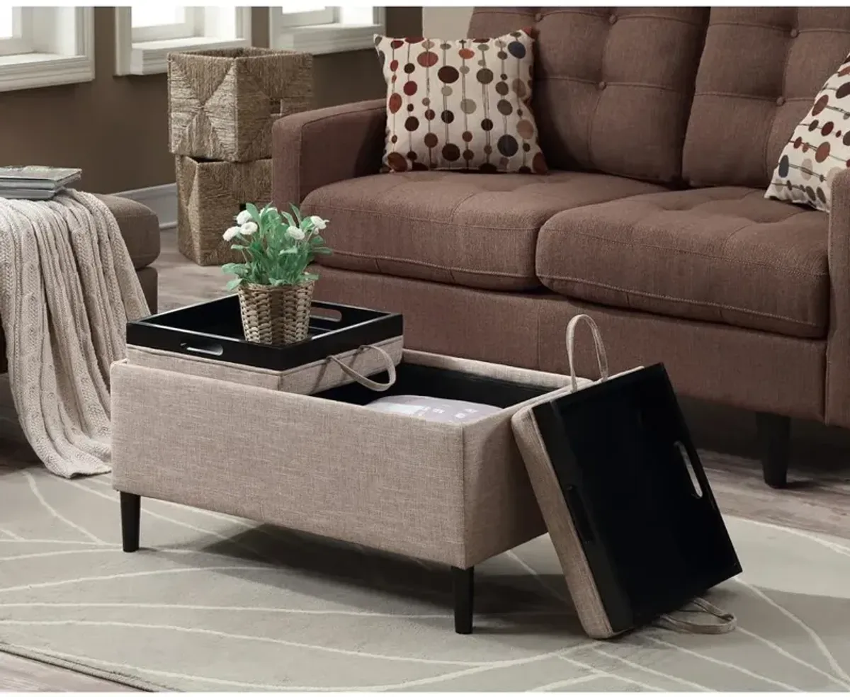 Convience Concept, Inc. Designs4Comfort Magnolia Storage Ottoman with Reversible Trays