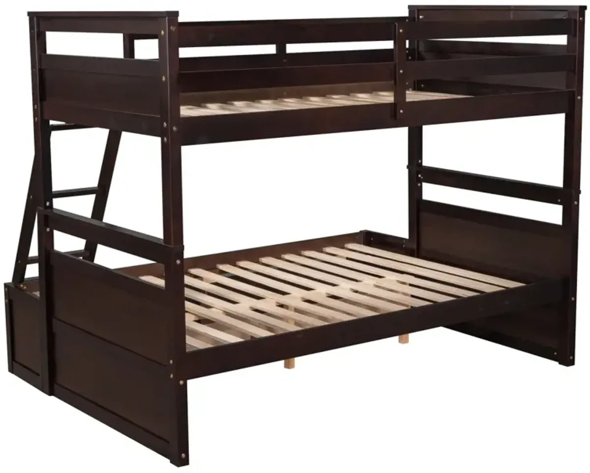 Twin Over Full Bunk Bed With Storage