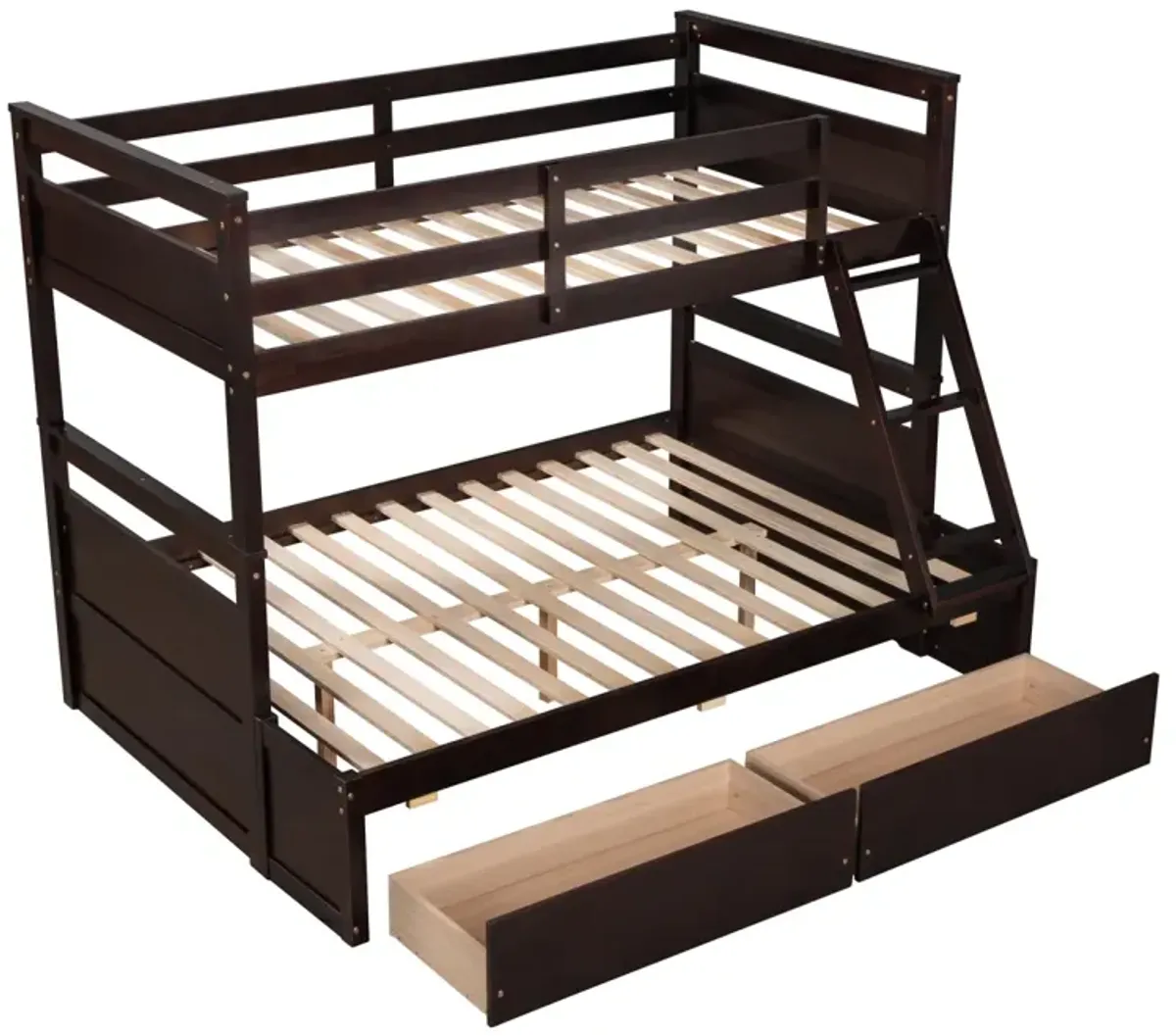 Twin Over Full Bunk Bed With Storage