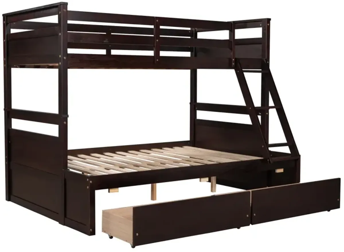 Twin Over Full Bunk Bed With Storage