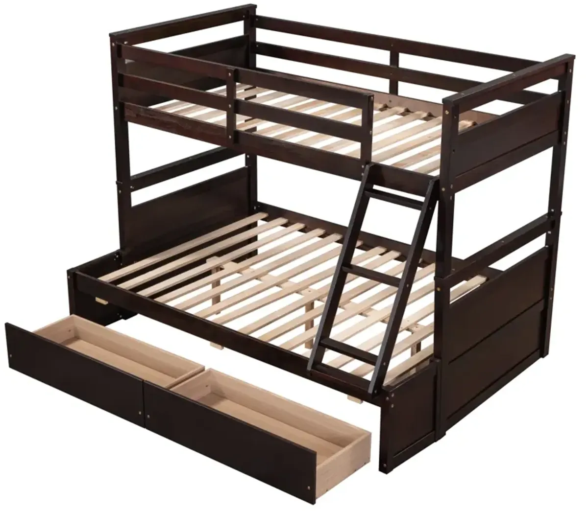 Twin Over Full Bunk Bed With Storage