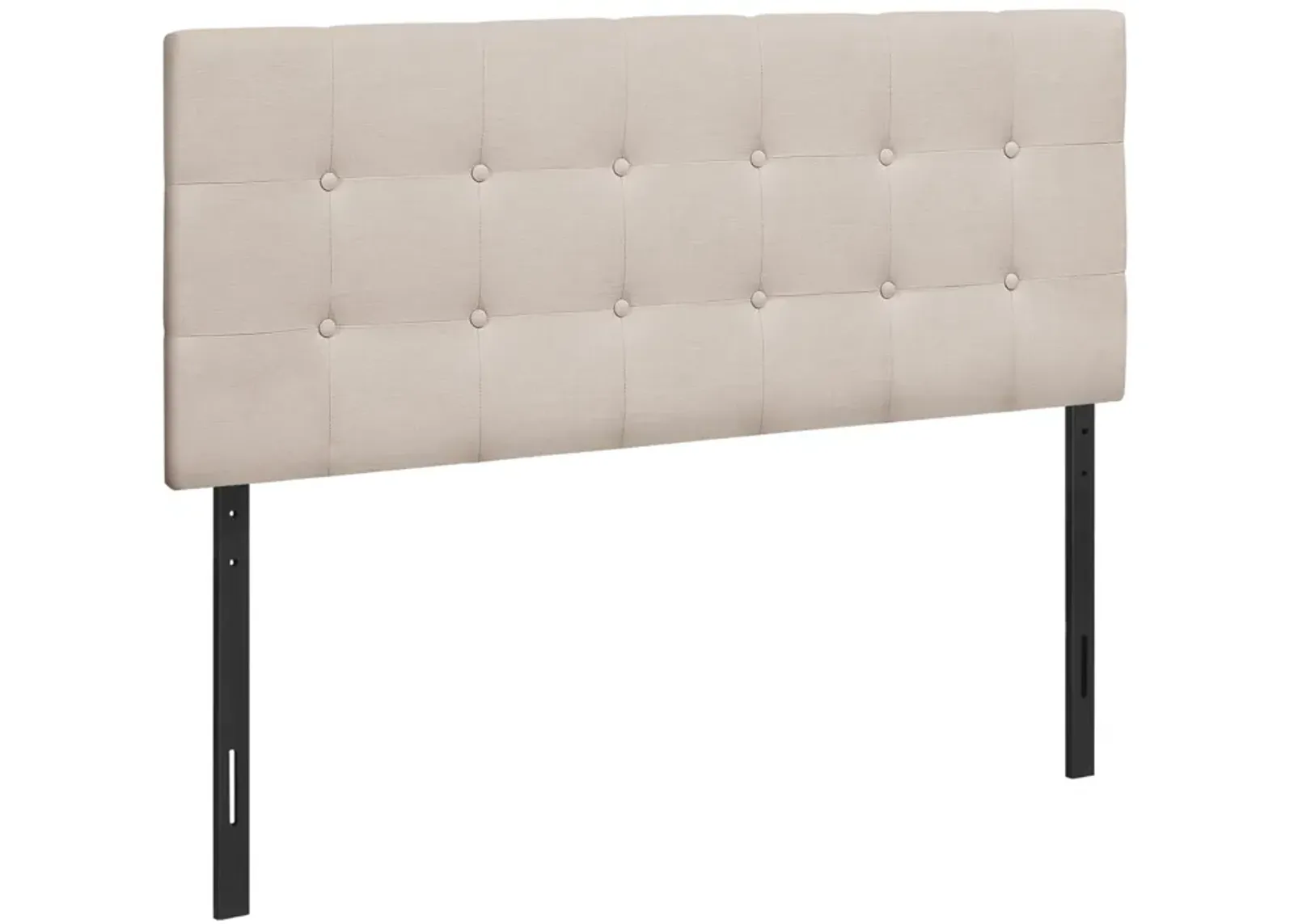 Monarch Specialties I 6004F Bed, Headboard Only, Full Size, Bedroom, Upholstered, Linen Look, Beige, Transitional